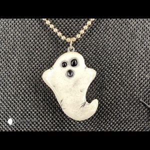 Ghost Pendant Necklace Handmade